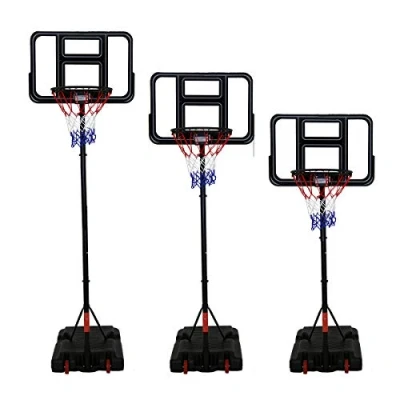 Image of Charles Bentley Freestanding, Outdoor, Basketball Net &amp; Hoop, with Backboard, Full Sized, Adjustable, Portable, Weighted Base, For Adults, Kids, Teens, Garden, Patio, Garage, Indoors (305x74x54cm)