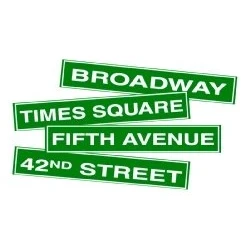 Image of Novelties Direct New York City Street Name Cutouts 60.96 cm x 10.16 Printed Both Sides (4 in a pack)