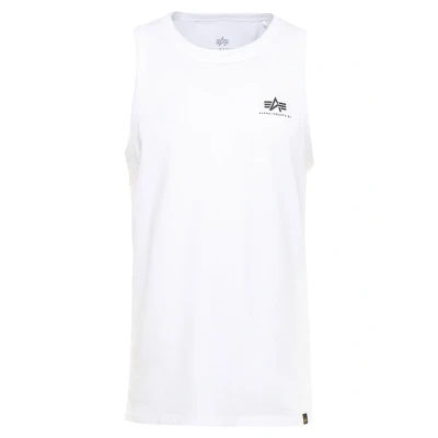 Image of Alpha Industries Small LOGO TANK Top, Men&#039;s, Size: Large, Weiss