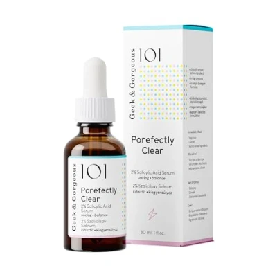 Image of Geek &amp; Gorgeous 101 Porefectly Clear, light gel exfoliant with 2% salicylic acid Sarcosine, unclogs pores improves blackheads oiliness combination oily skin, 30ml