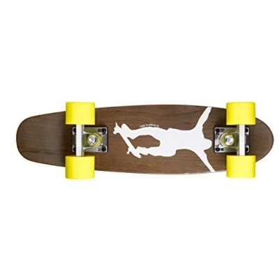 Image of Ridge Skateboard NR1 Maple Mini Dark Dye Cruiser, Yellow, 22 Inch