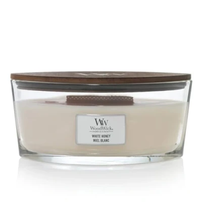 Image of WoodWick Scented Candle Ellipse White Honey 9 cm / 19