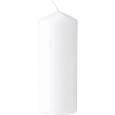 Image of Marco Paul Traditional Christmas Pillar Candles Tall Church Long Burning Decorations Light Table Centrepiece Ornaments Festive 40hr Burn Time Party Lighting (White 14cm)