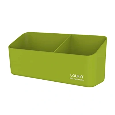 Image of loukin Magnetic and Adhesive Marker Holder, Dry Erase Accessory Tray, Storage Organizer for Whiteboard, Glass or Refrigerators (Green)