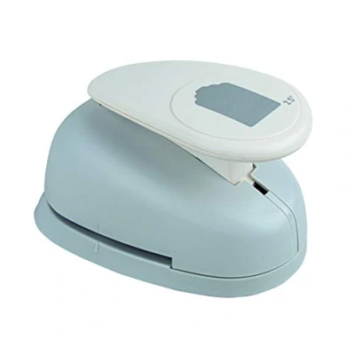 Image of Rayher Paper Craft Punch with Tag Design, Lever for Card Making and Scrapbooking, 6.8x4.5cm, 3&quot;, 69096000