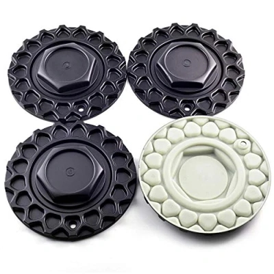 Image of RhinoTuning 4 PCS 168mm wheel Center caps Compatible with STYLE 5 BBS RS STR 606 Rims 09.24.028, Black hub trims