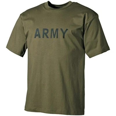 Image of MFH Men&#039;s T Shirt Olive with Army Print Size XXL