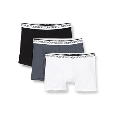 Image of Calvin Klein Men&#039;s Surge Boxer Brief 3pk 000np2422a Briefs, Multicolour (Black/White/Turbulence), XL