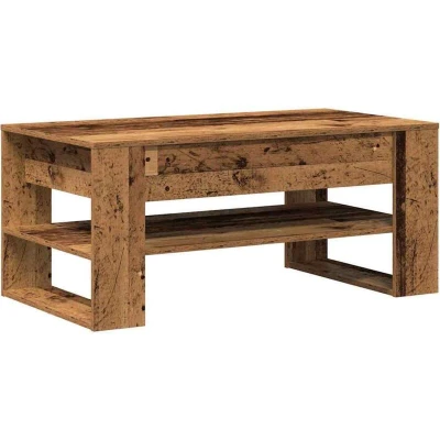 Image of vidaXL Coffee Table Vintage Wood 102x55x45 cm Made of Engineered