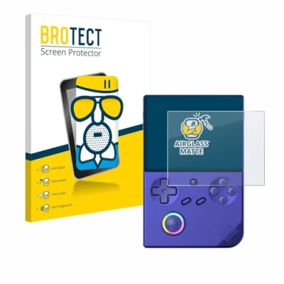 Image of brotect Anti Glare Glass Screen Protector Matte compatible with Anbernic RG40XXV Scratch 9H Protection Film