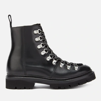 Image of Grenson Women&#039;s Nanette Leather/Shearling Hiking Style Boots Black UK 3