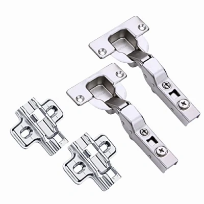 Image of HAFELE 95 Degree Half Overlay Hydraulic Damper Hinge 40mm for Kitchen Cabinet Cupboard Wardrobe Heavy Thick Door Soft Close Hinges Cushioning Buffering Germany Brand Pack of 2