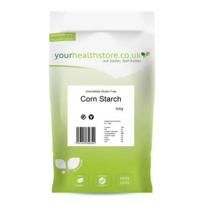 Image of yourhealthstore Unmodified Corn Starch 500g, Gluten Free, Non GMO.