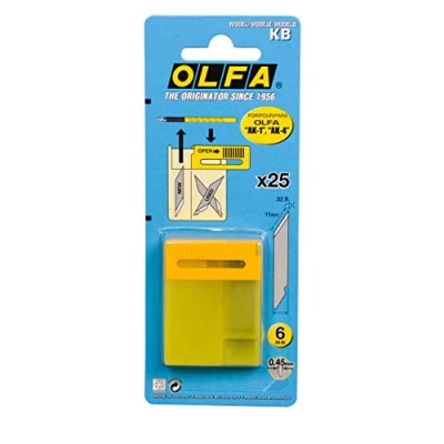 Image of Olfa Stainless Steel 6 Piece Stencil Blade, Silver