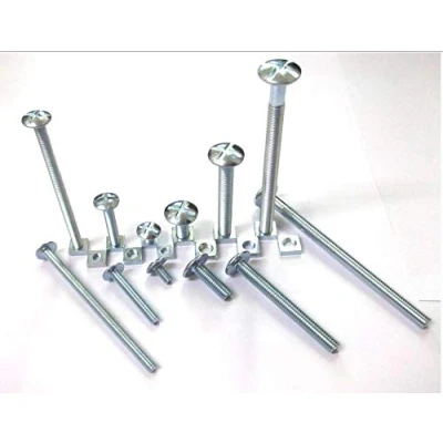 Image of 20 x M6 4&quot; (100mm) Roofing Bolts with Nuts. Roof Fixing Mushroom Slotted Head.