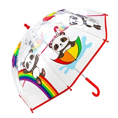 Image of Hartom Unisex Rainbow Panda, Childrens Lightweight, POE Dome Umbrella.