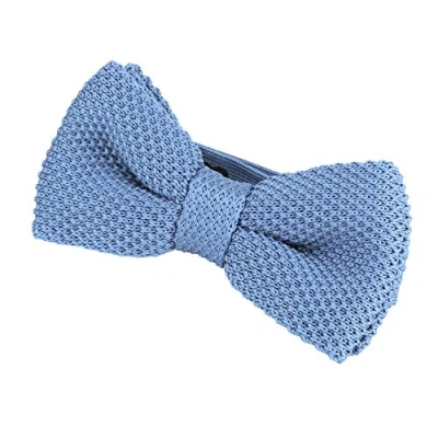 Image of DonDon Men Knit Knitted Bow Tie Pre Tied and Adjustable Light Blue