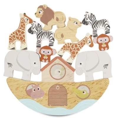 Image of Le Toy Van Wooden Educational Balancing Ark Stacking Baby Sensory Montessori Toddler Learning Suitable For 12+ Months