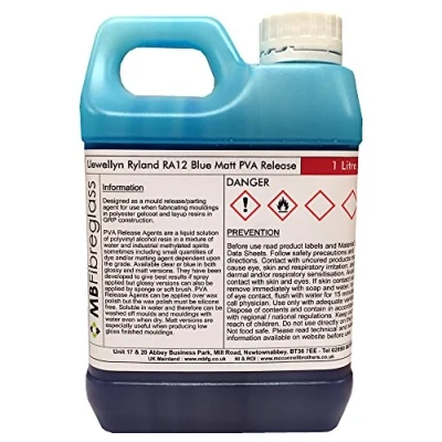 Image of Polycraft LR RA12 PVA Blue Matt Release Agent 1 Litre (1000ml)