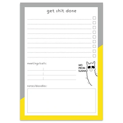 Image of BYANIKA Get Sh*t Done Daily Planner Pad A5 To Do List Notepad 50 Tear Off Sheets, 120gsm Paper Funny Pun