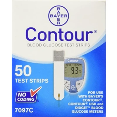 Image of Bayer Bayer&#039;S Contour Test Strips 2 Boxes Of 50 Box 100