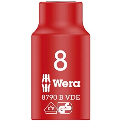 Image of Wera 8790 B Zyklop VDE 3/8&quot; Drive Socket, 8 x 46 mm, 05004952001