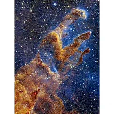 Image of Artery8 NASA James Webb Space Telescope Pillars of Creation Eagle Nebula Unframed Wall Art Print Poster Home Decor Premium