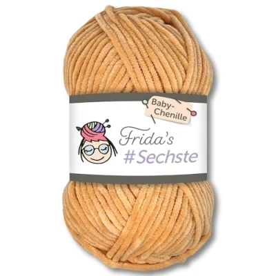 Image of Frida&#039;s Wollhaus 50 g #Sixth Baby Chenille Yarn Knitting Crochet Wool Amigurumi Velvety Soft 30 Colours (855 Sand)