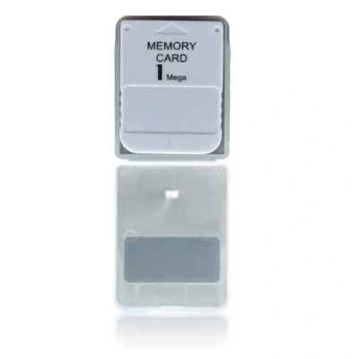 Image of WICAREYO 1MB Memory Card for Playstation One PS1 Console 1 Mega White
