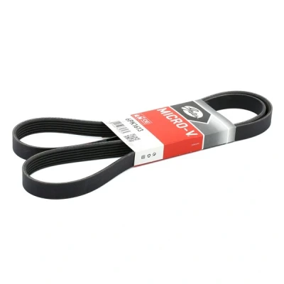 Image of 95810225130 V ribbed Belt GATES 6PK1613 1613mm 6 G Force C12 CVT AUDI: TT Coupe, A4 B7 Saloon, A6 C6 Avant, VOLKSWAGEN: Golf 5