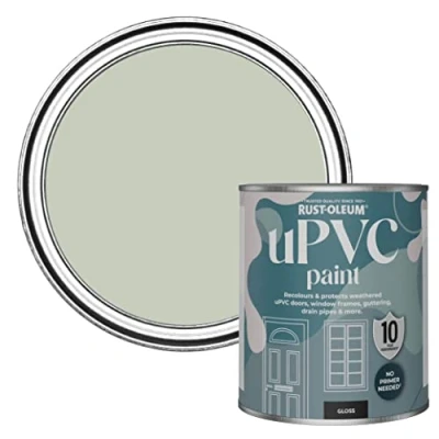 Image of Rust Oleum Green uPVC Door and Window Paint In Gloss Finish Aloe 750ml