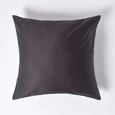 Image of HOMESCAPES 1000 Thread Count Egyptian Cotton Grey 80 x cm Pillowcase Euro Size Luxury Pillow Case