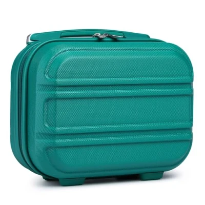 Image of Kono Vanity Case ABS Hard Shell Makeup Box Organiser Beauty Make up (12&quot;, Turquoise)
