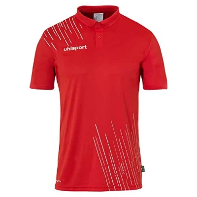 Image of uhlsport Men&#039;s Sports Polo Shirt, red/White, XXXX Large