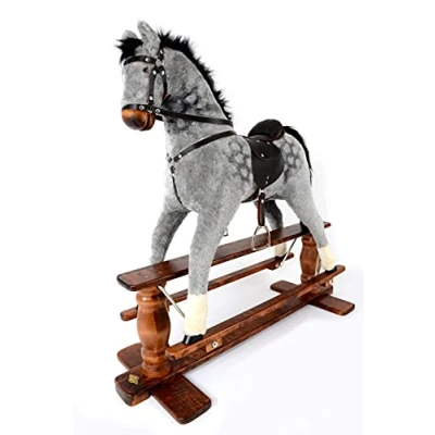 Image of LUXURIOUS VERY LARGE Rocking Horse &quot;SATURN DAPPLE GREY&quot; from MJMARK 6 13 YEARS