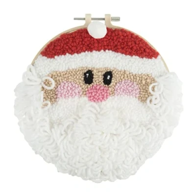 Image of Trimits Punch Needle Hoop Kit, 20.3cm (8in), Father Christmas, GCK157