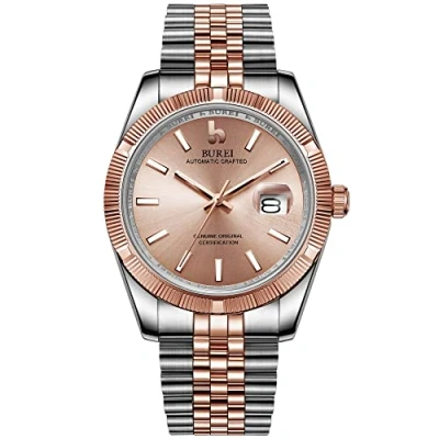 Image of BUREI Men&#039;s Automatic Mechanical Watch Luxury Business Waterproof Stainless Steel Watches for Men, Self Winding