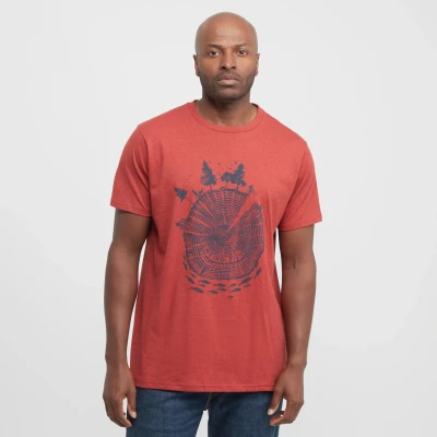 Image of Weird FISH Woods Front Print Tshirt, Men&#039;s, Size: Large, Nut
