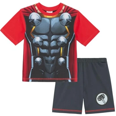 Image of Marvel Thor 100% Cotton Short Novelty Pyjamas 18 24 months