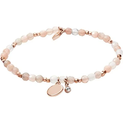 Image of Fossil Bracelet for Women Wellness, Inner length: 165mm Nude Semi Precious Bracelet, JA6945791