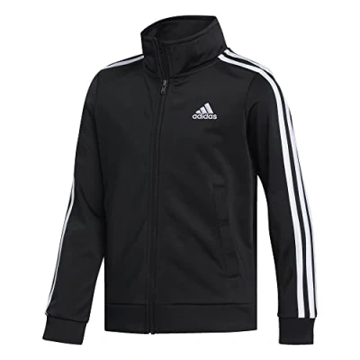 Image of adidas Boys&#039; Iconic Tricot Jacket Sweatshirt, Black Adi, S