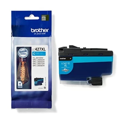Image of BROTHER LC 427XLC Inkjet Cartridge, Cyan, Single Pack, High Yield, Includes 1 x Genuine Supplies