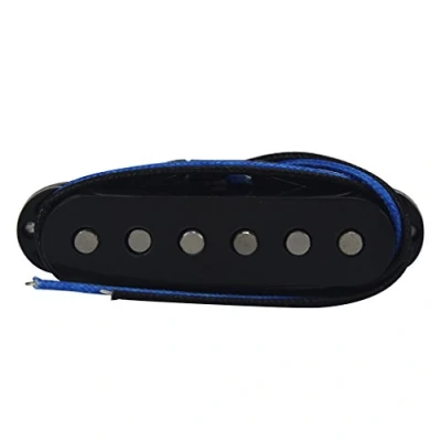 Image of FLEOR Single Coil Pickup Alnico 5 ST Pickups Middle Guitar Staggered for SQ Electric Guitar, Black