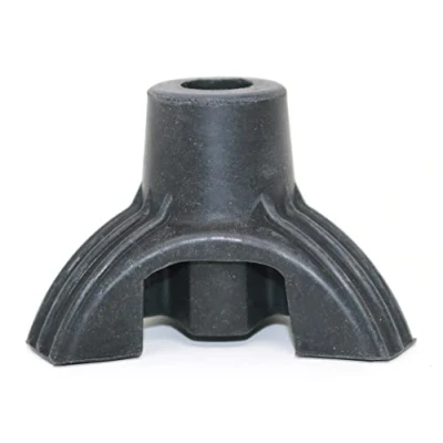 Image of fiXte Heavy Duty Tri Support Rubber Walking Stick Cane Ferrule Black (16mm)