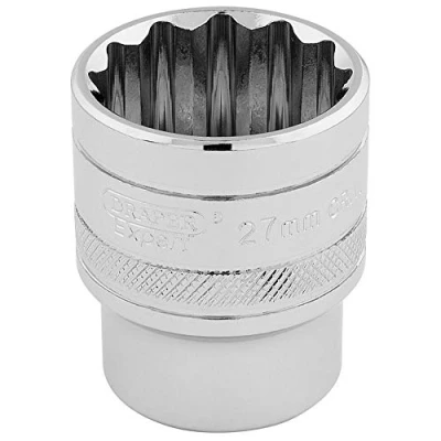 Image of Draper HI TORQ� 12 Point Socket, 1/2&quot; Sq. Dr., 27mm