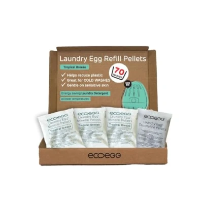 Image of Ecoegg Laundry Egg Refill Detergent Pellets 70 Washes Tropical Non Bio No Phosphates Chlorine Bleaches