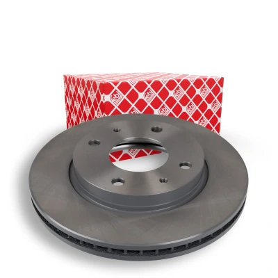 Image of 5171238100 Brake disc FEBI BILSTEIN 108663 Front Axle 257mm 24mm 4 Hole 114,3mm internally vented Coated HYUNDAI: COUPE