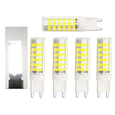Image of 5pcs G9 75 SMD 2835 7W LED Light Bulb, 6000K Daylight (Cool White) 650LM, Equivalent to 65W Halogen Lamp Replacement, AC 220 240V, Beam Angle 360, Energy Saving Bulbs