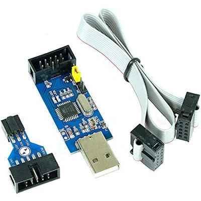 Image of Paradisetronic.com USBasp 3.3V 5V Programming Device (incl. ISP Adapter and Cable), USB Programmer for Atmel AVR more