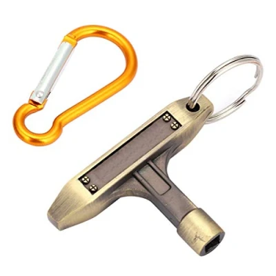 Image of Drum Key, Bronze Skin Tuning Key with Keyring &amp; Buckle Accessory
